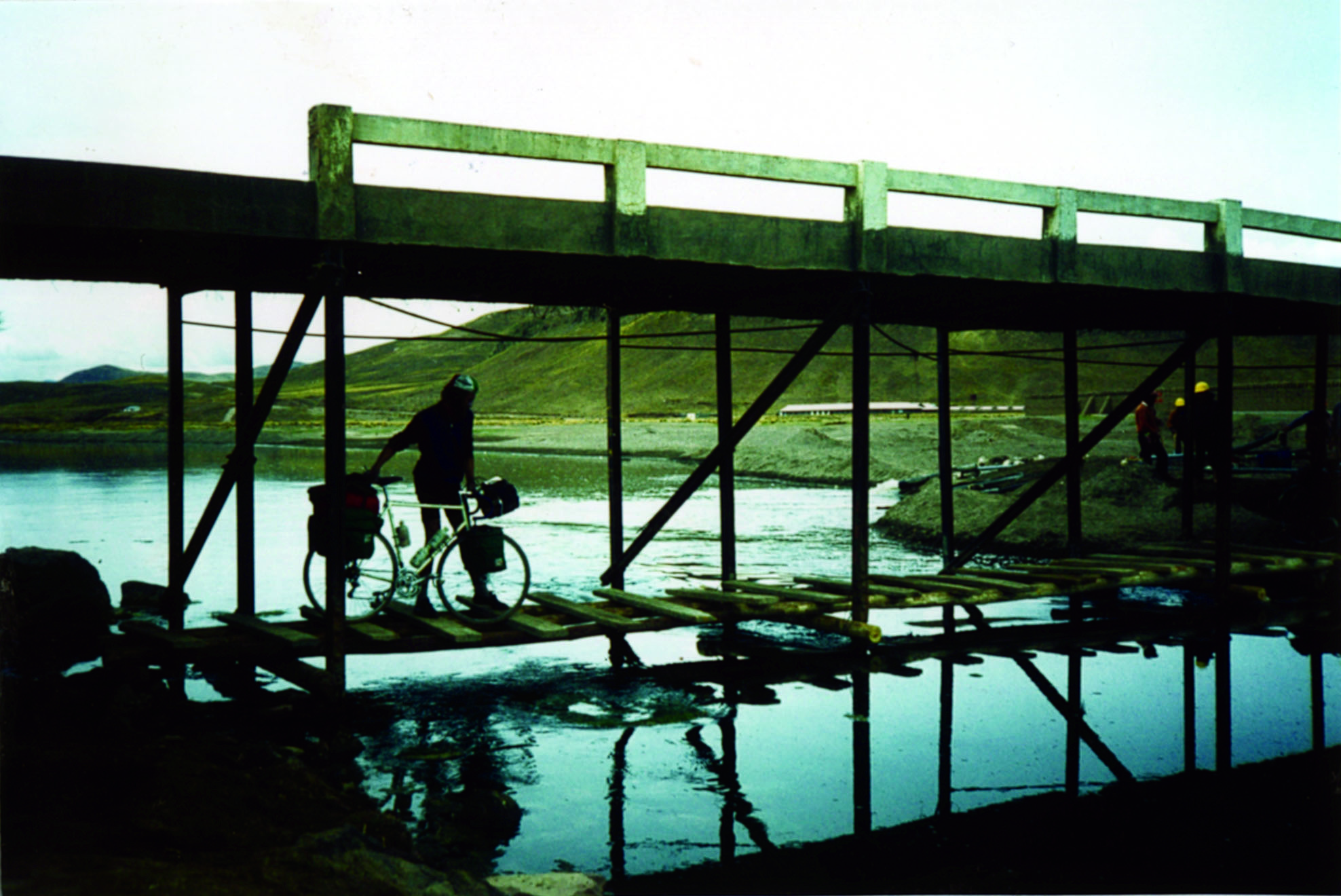 Those bridge repairs don’t look too safe. “You go first Martin, I’ll stay and photograph the rescue”. Day 23