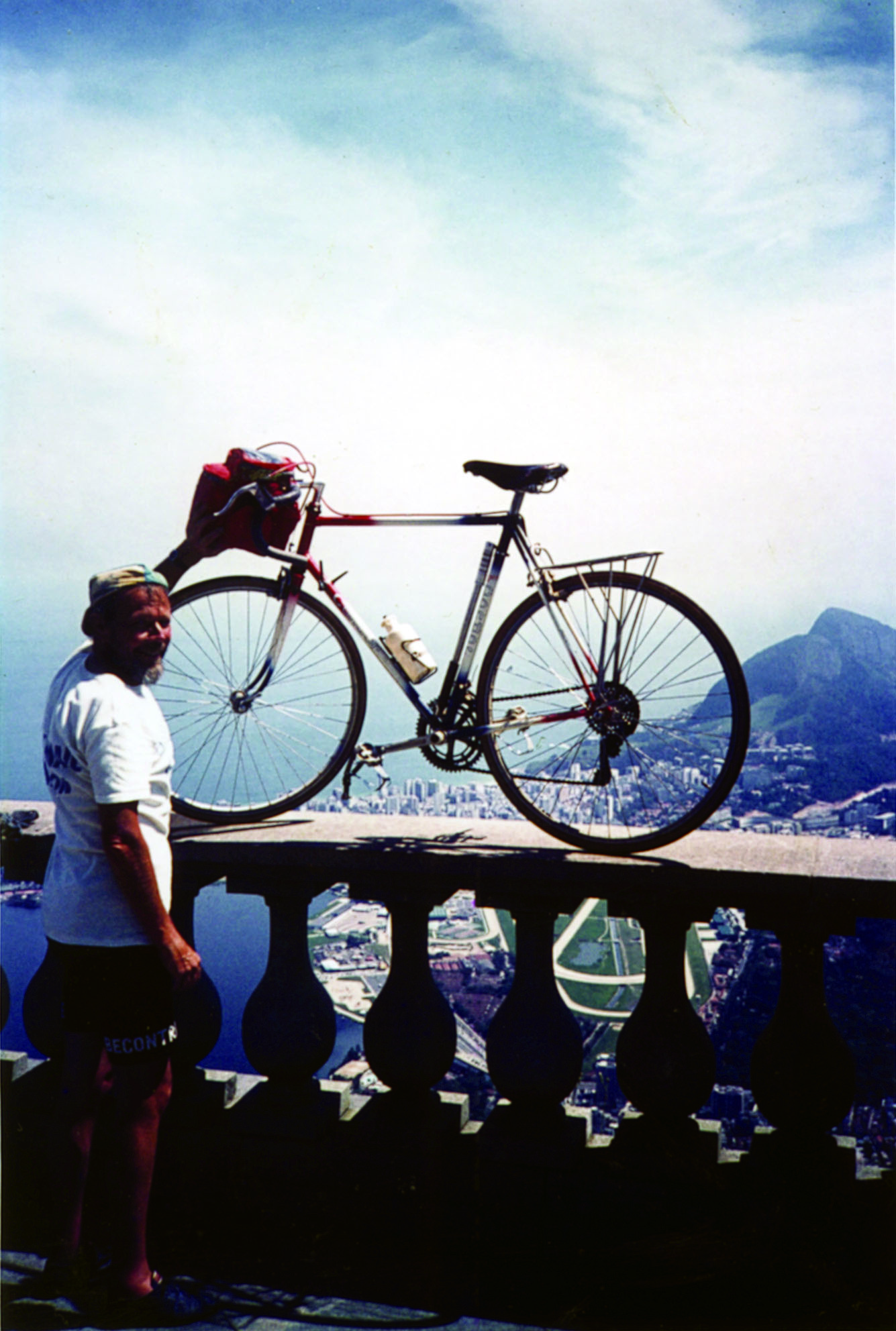 Rio’s Sugar Loaf Mountain seen from the summit of Corcavado. Now I can go home. Day 41