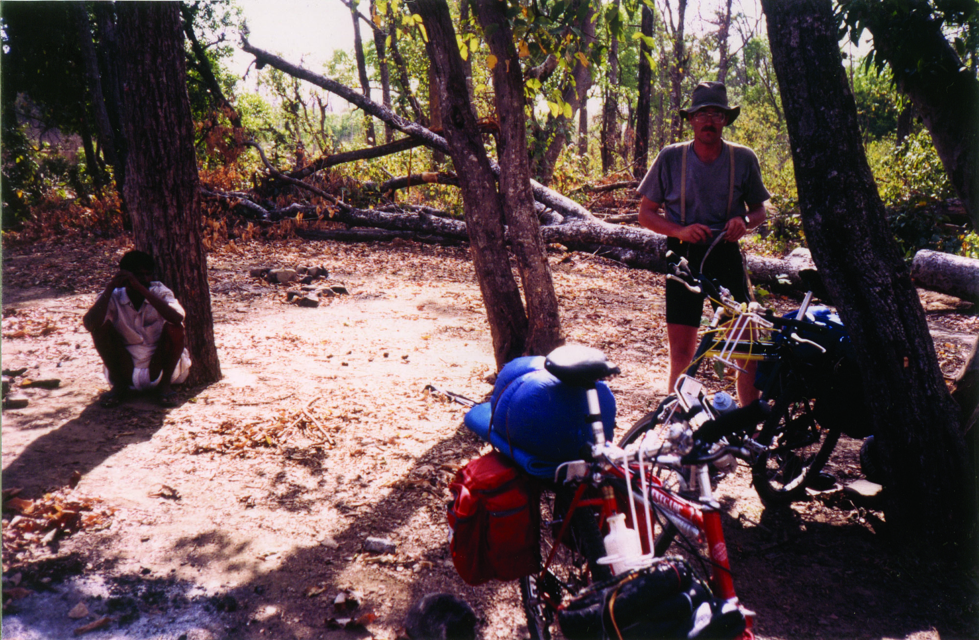 Time for a rest and bike maintenance and would you believe! only one spectator. Day 17