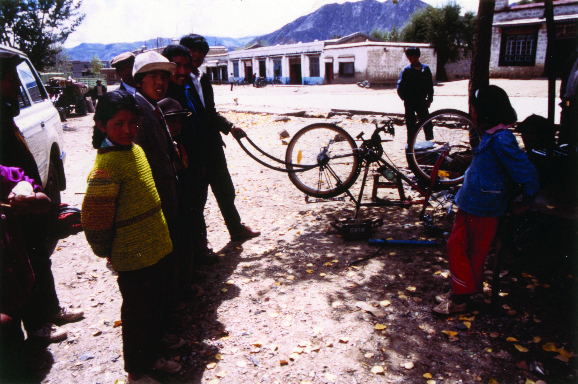 Leaving Lhasa. First day on the bike. Day 14